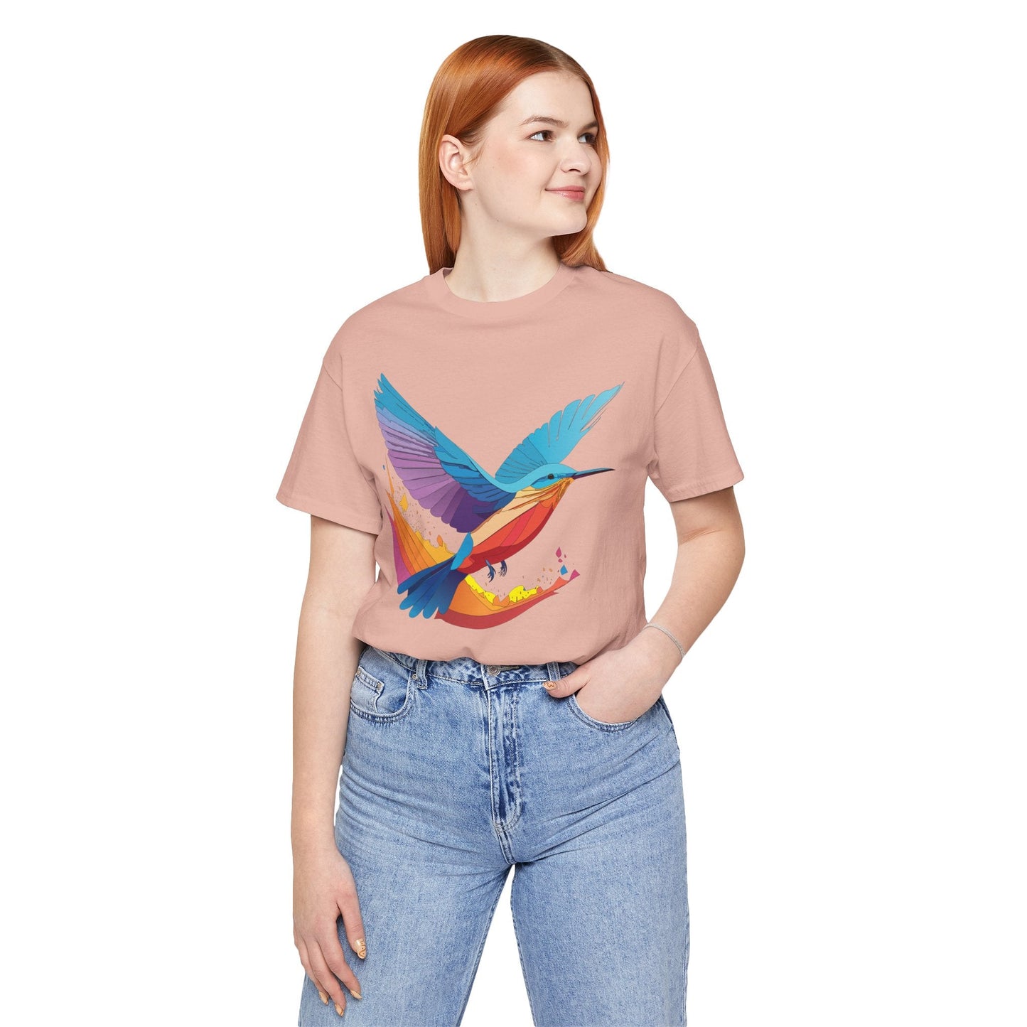Unisex Animal Shirt Art Design Tee With Wild Animals Print Soft Comfortable Short Sleeve Tee