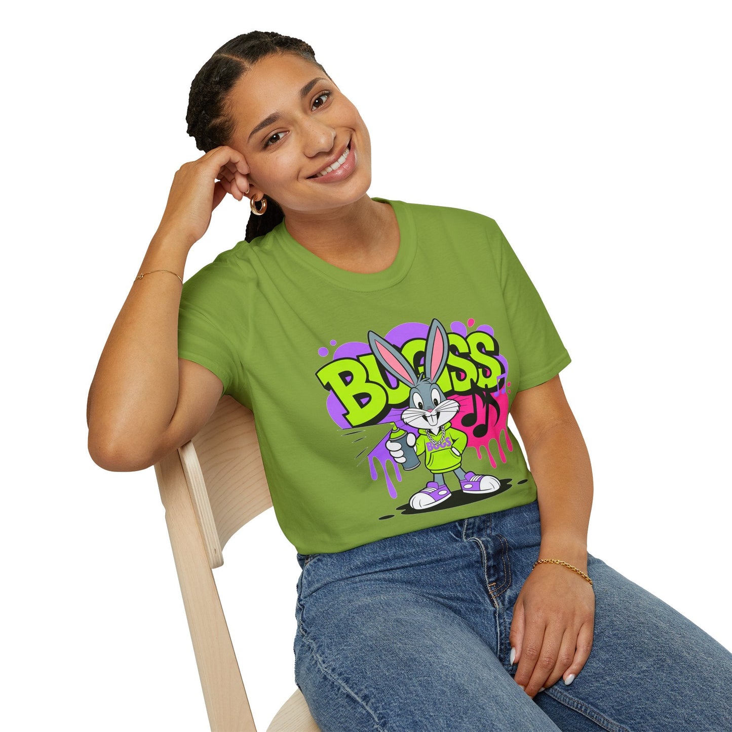 Cartoon T Shirt With Animation Unisex Funny Animals Tee Softstyle Gildan 64000 Apparel