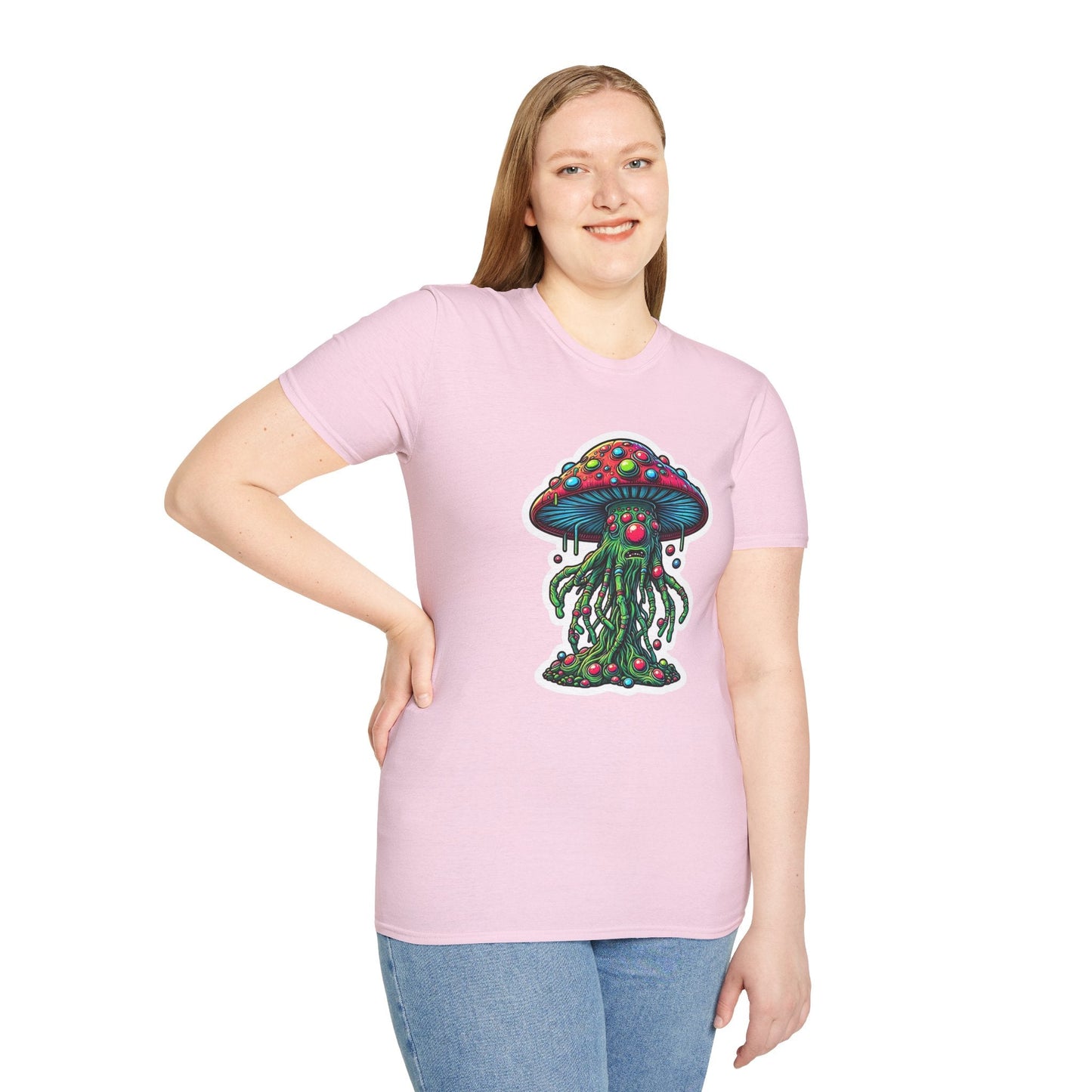 Mashroom Tee Shirt Unisex Funny Mashroom Shirt With Fungus Art Design Gildan Softstyle 64000