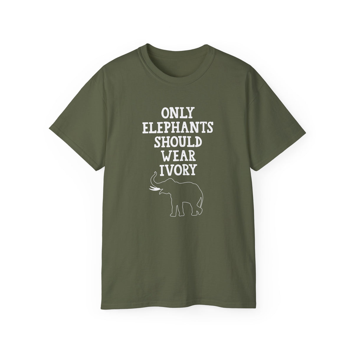 Only Elephants Should Wear Ivory T-Shirt | Elephant Conservation Tee