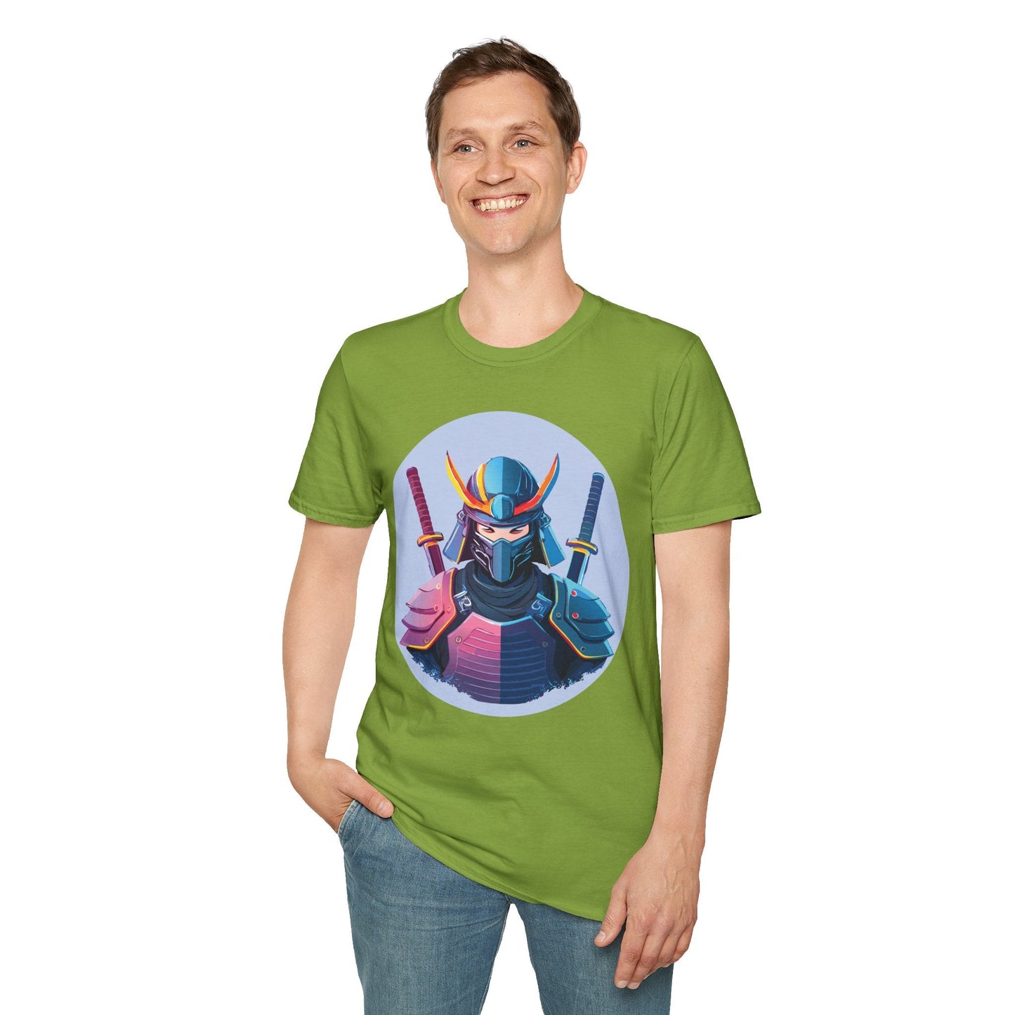Samurai T Shirt Unisex Softstyle Gildan 64000 Breathable Cotton Tee For Everyday Wear