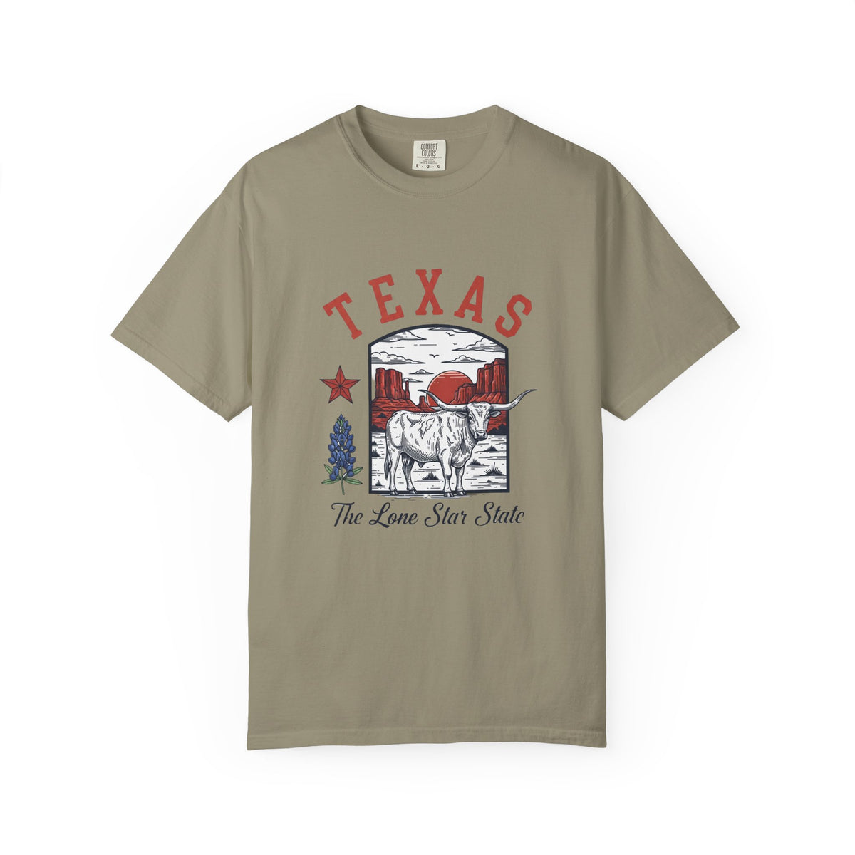 Texas State State Travel Tourist Graphic Tee Unisex 100 Cotton Comfort Colors T-Shirt