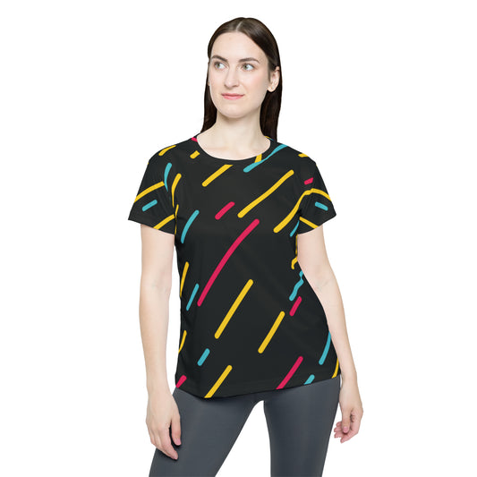 Poly Jersey Tee Shirt with abstract prints