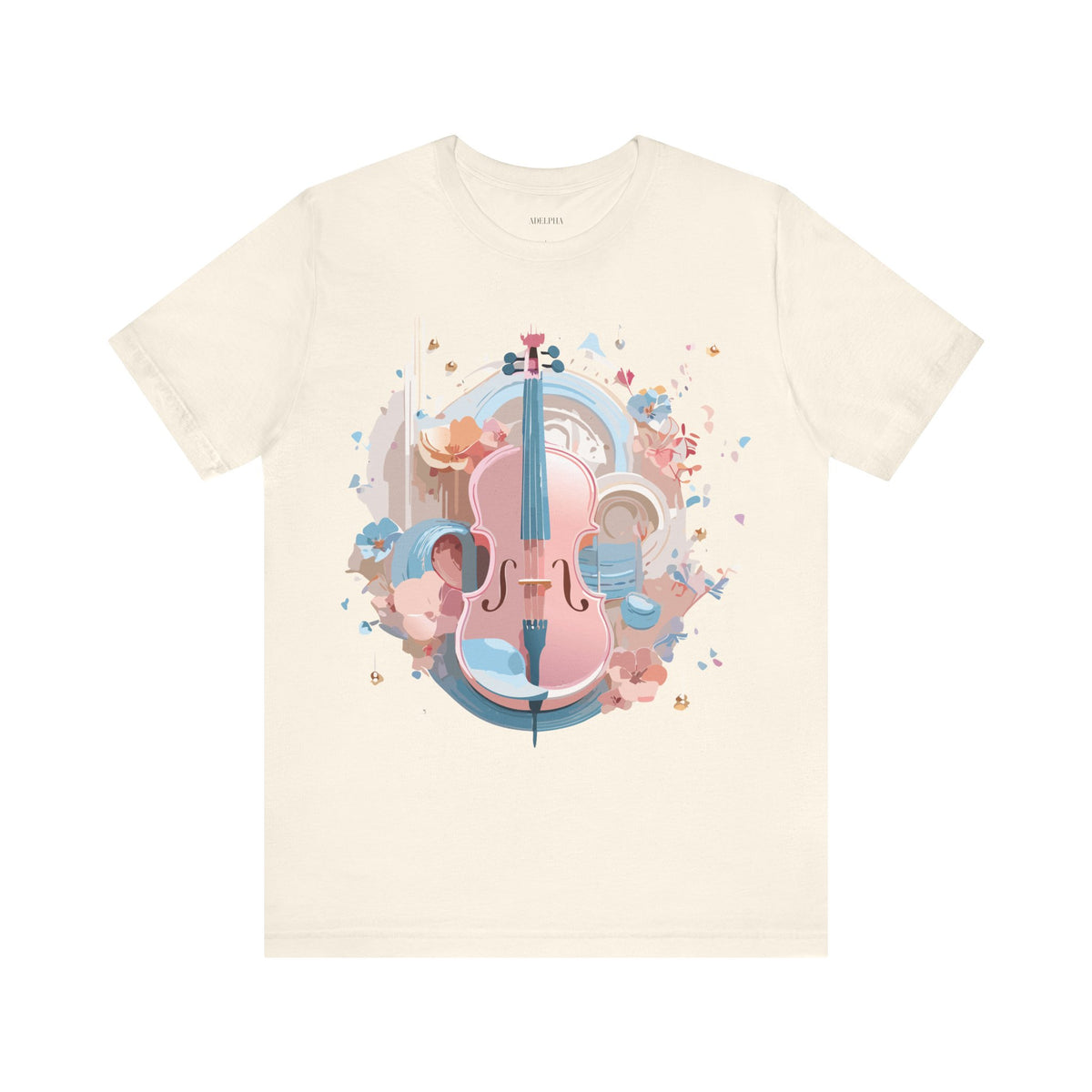 Music Graphic Unisex Cotton Bella+Canvas Tee with Art Design m152