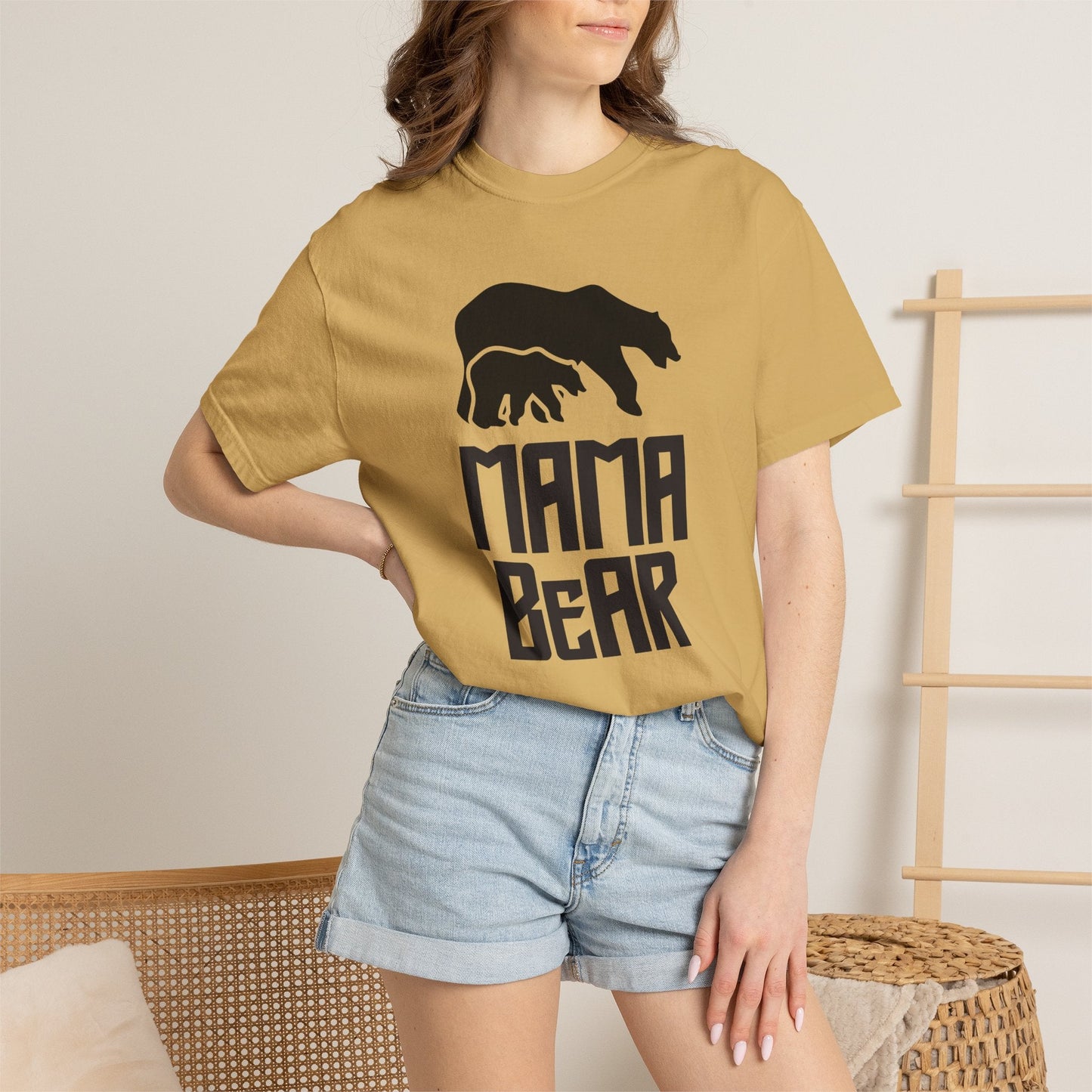 Mama Bear Mom T-shirt Mother's Day Mama Tee Unisex Comfort Colors Garment-Dyed Cotton h12