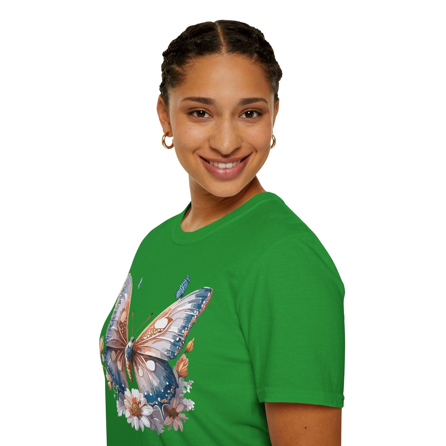 Butterfly Shirt Unisex Monarch Design Gildan 64000 Ring Spun Cotton Softstyle Tee For Comfort