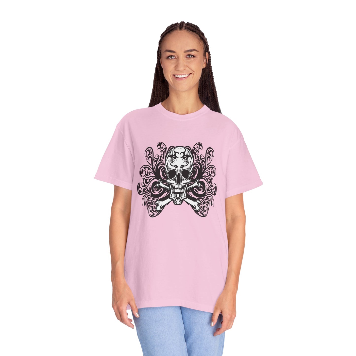 Unisex Cotton Tee Shirt with Skull