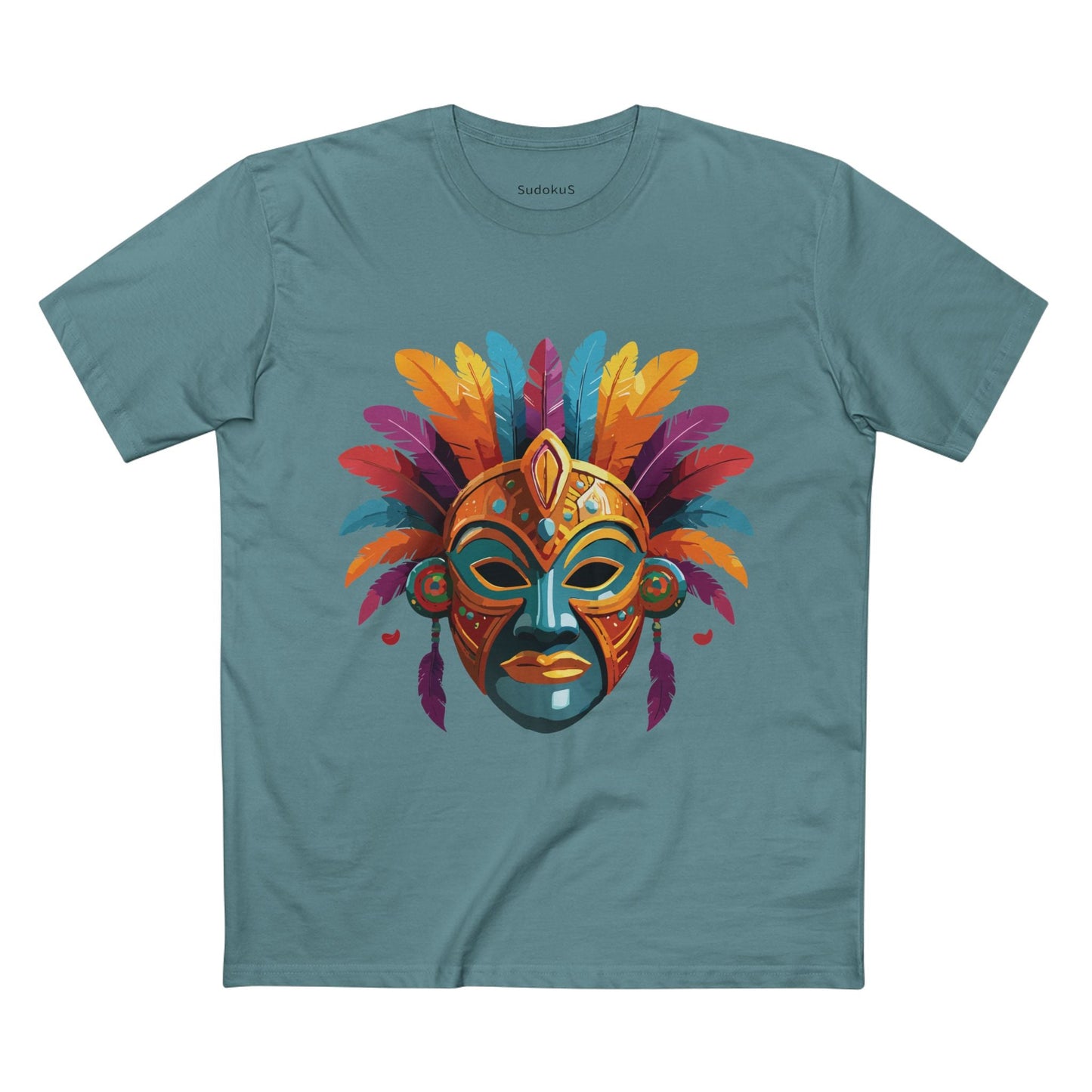 Mask Graphic Unisex 100 Cotton Staple Tee 7