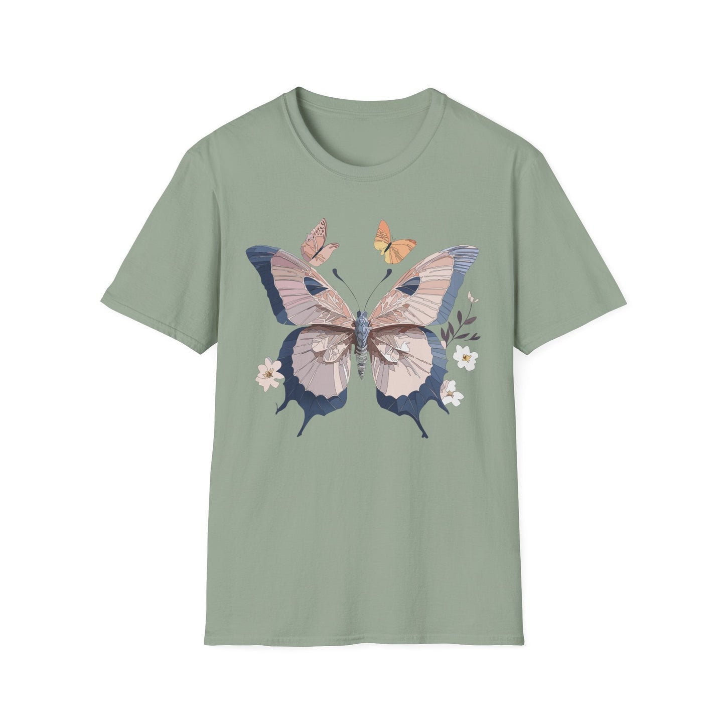 Butterfly Shirt Unisex T Shirt Monarch Print Gildan Softstyle 64000 Cotton Tee Quality