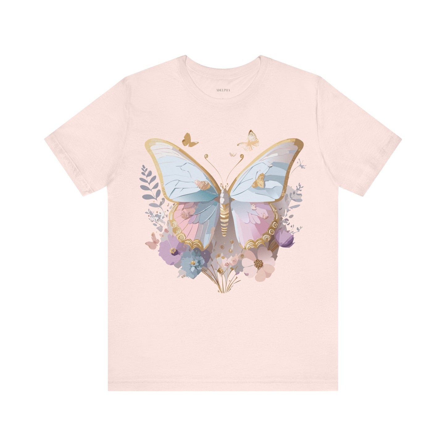 Unisex Graphic Tee Featuring Adelpha Artwork Vintage Butterfly Inspired Short Sleeve