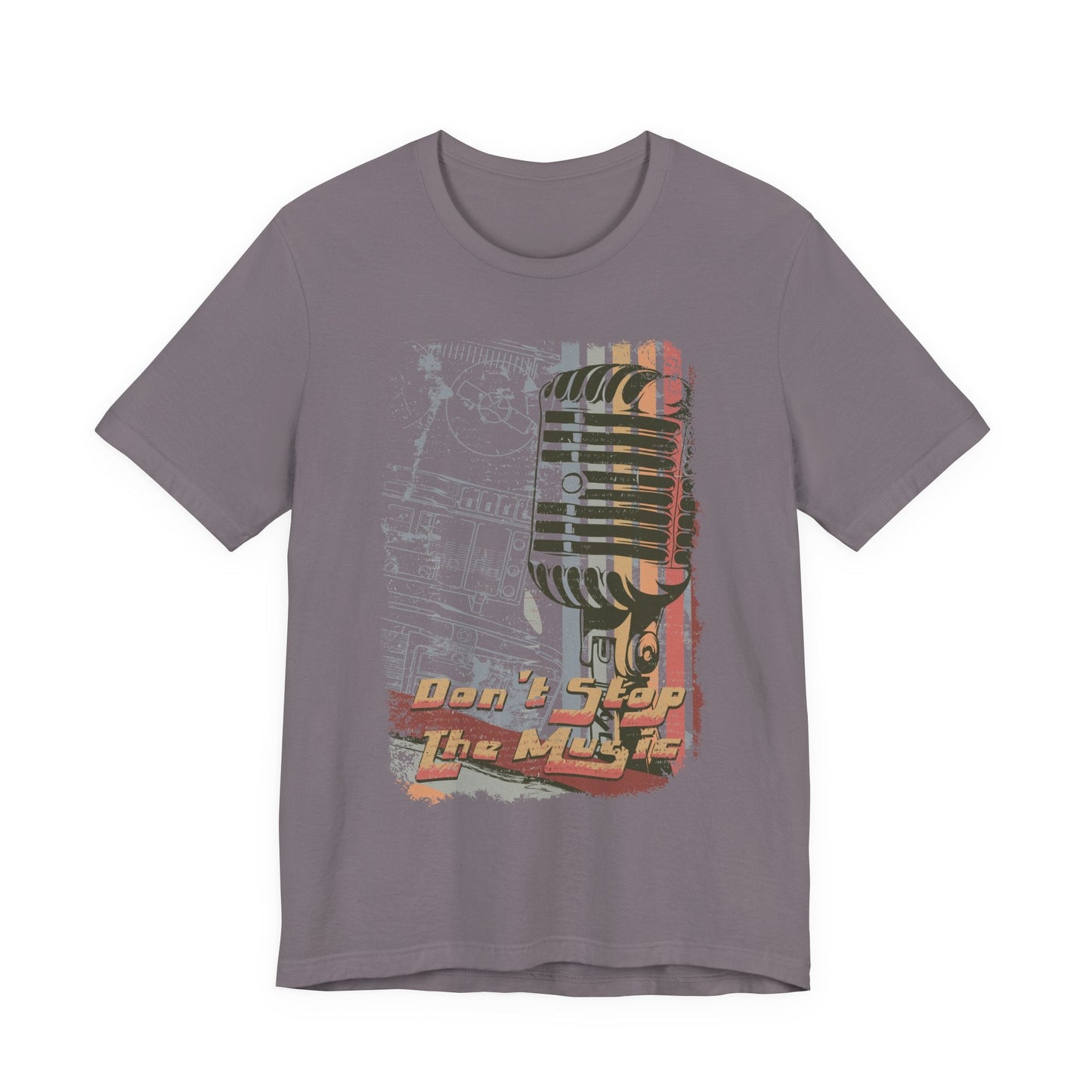 Retro Microphone Graphic Unisex Cotton T-Shirt r9