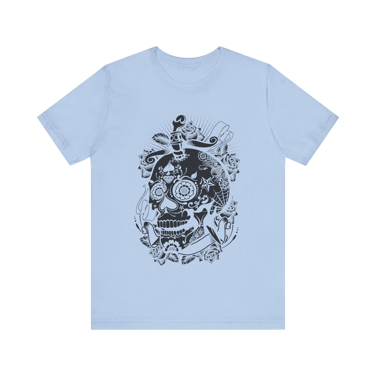 Camiseta unisex de algodón con calavera