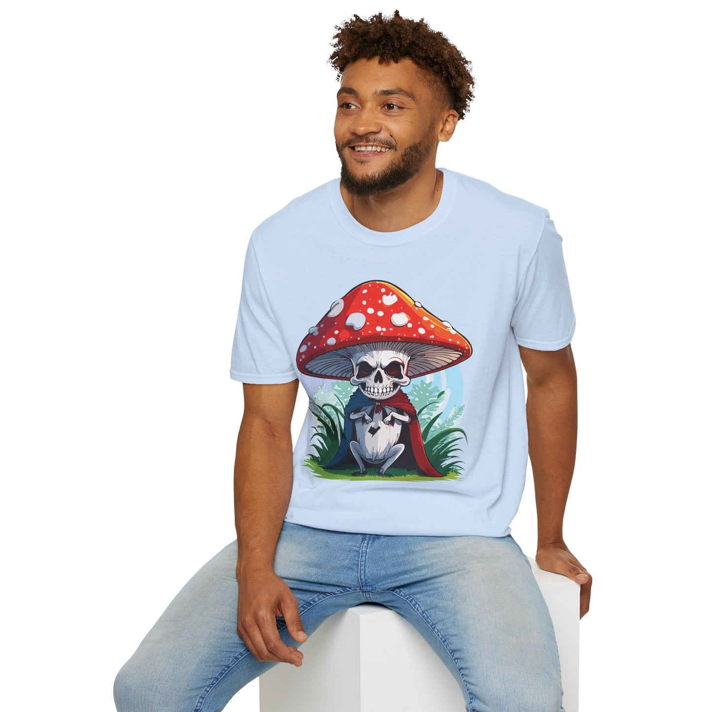 Mashroom Tee Shirt Unisex Gildan Softstyle Short Sleeve Cotton Tee With Funny Mashroom Graphic