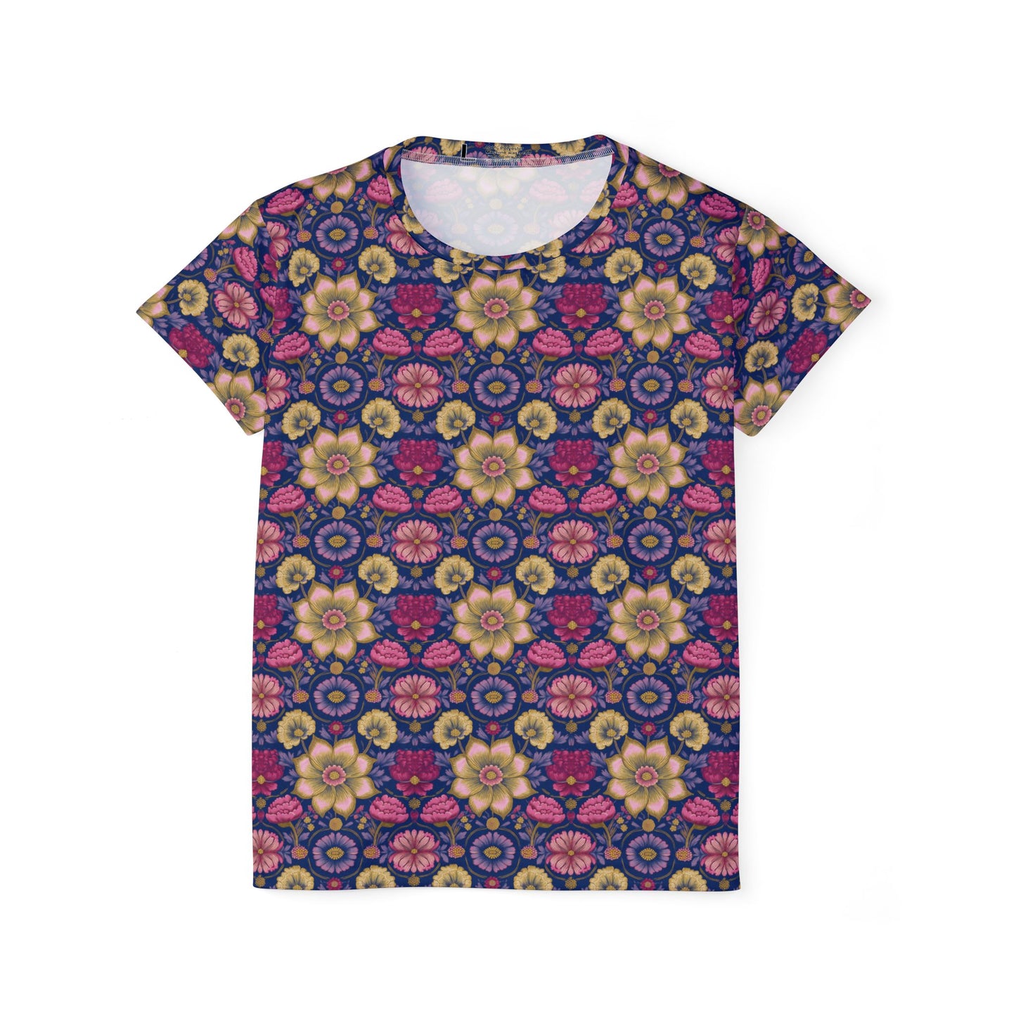 Women Poly T-Shirt with Floral Print