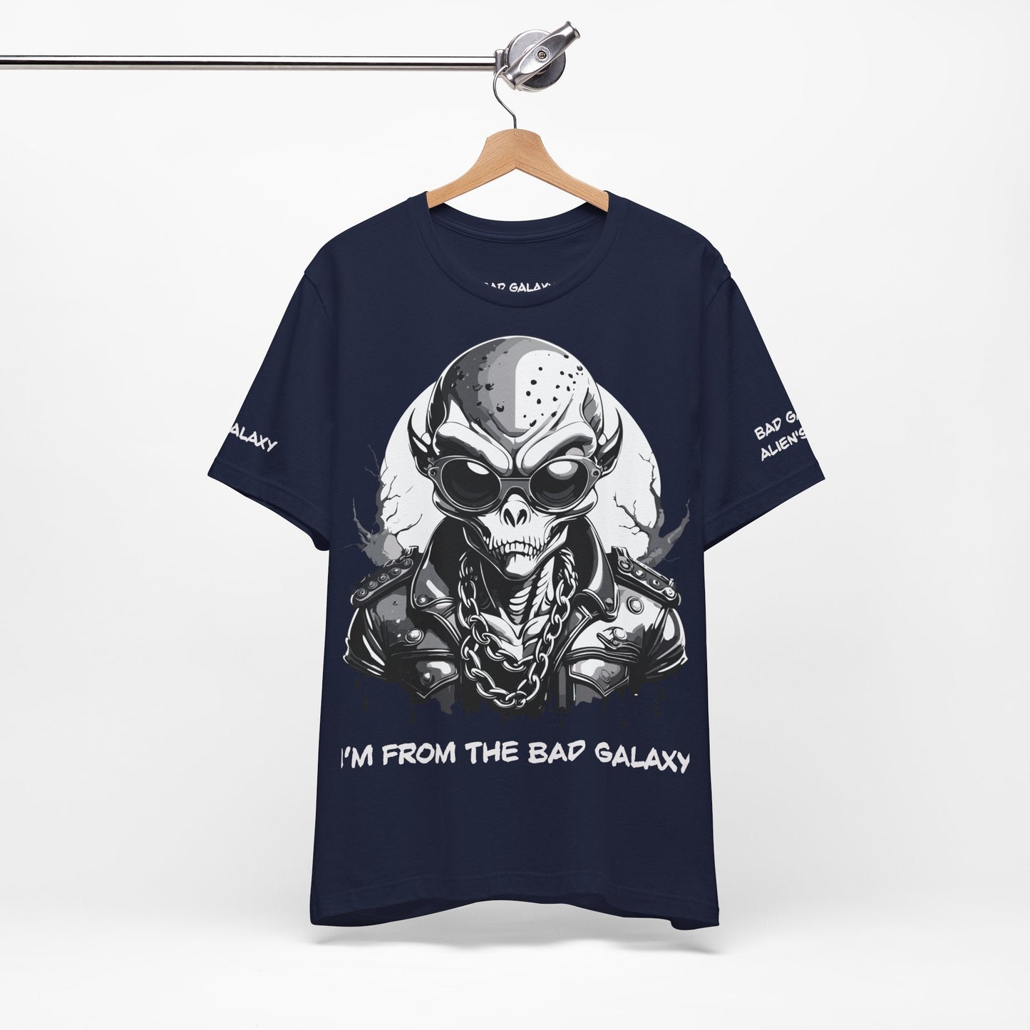 Alien Tee Shirt From Bad Galaxy 100 Percent Cotton Made to Order Eco Friendly Non Toxic Inks