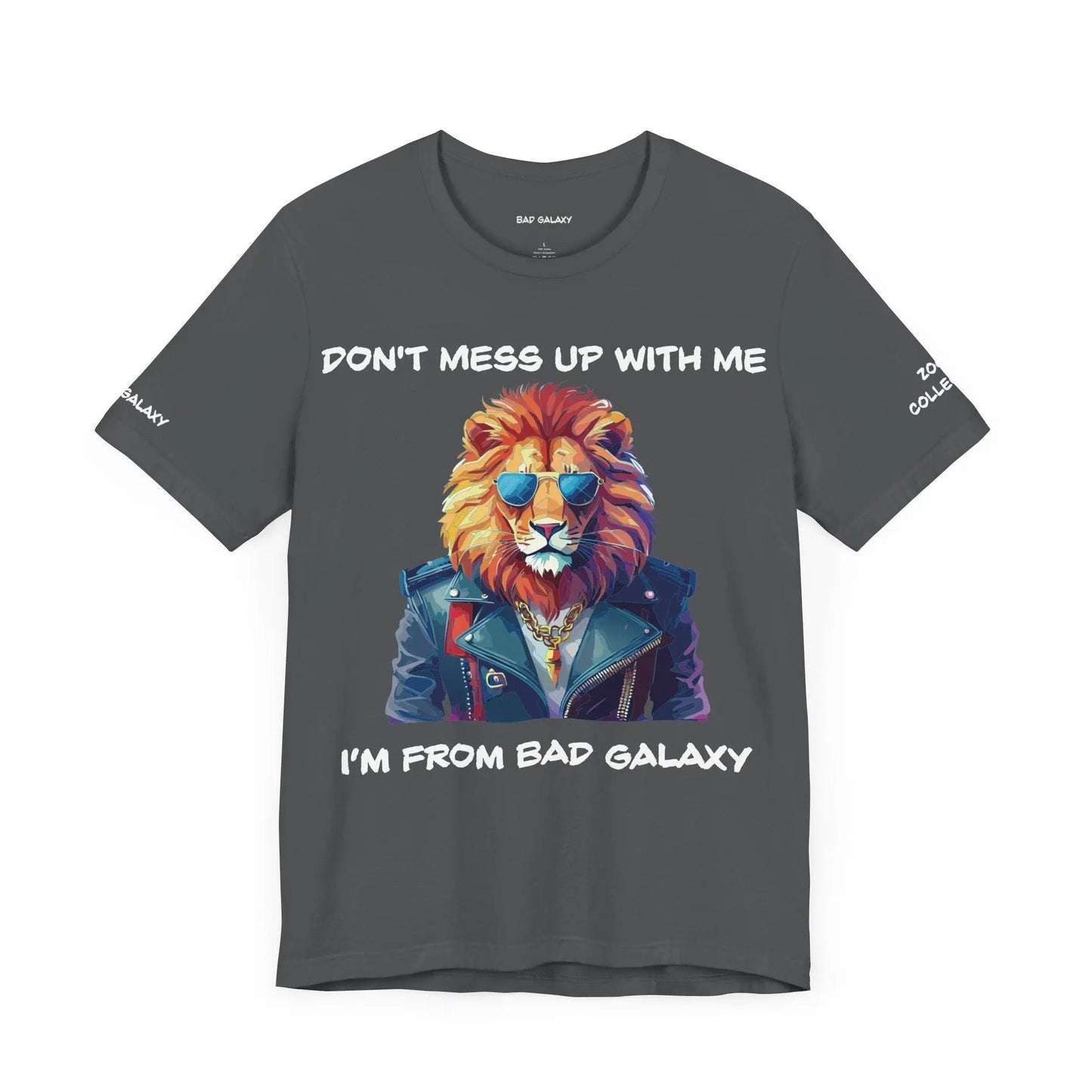 Animal T Shirt By Bad Galaxy Unisex 100 Percent Cotton Graphic Tee Eco Friendly Made In USA