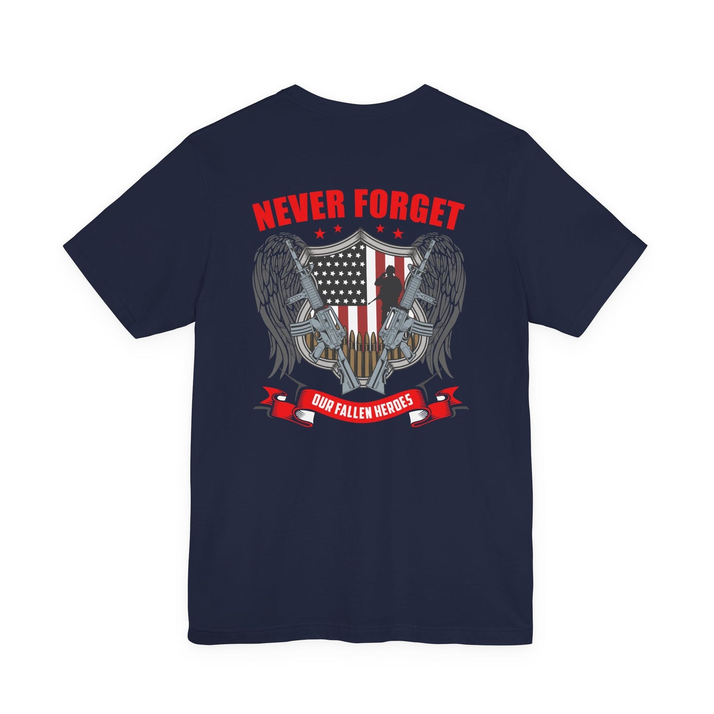 Army Veteran Patriotic Graphic Design Unisex Cotton T-Shirt v39