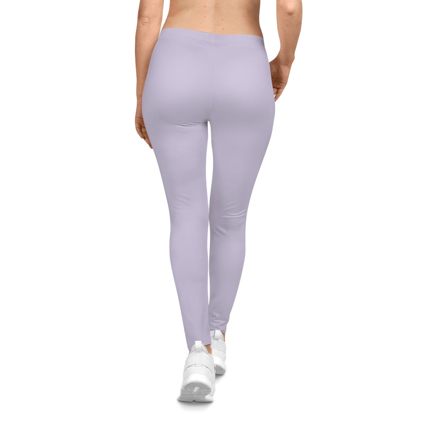 Fog Lilac Color Women's Poly-Span Casual Leggings XS-2XL