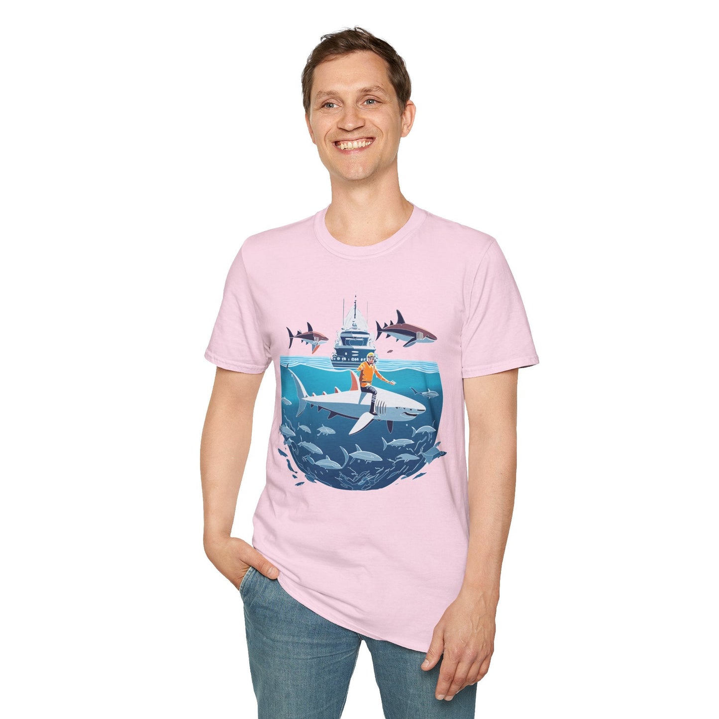 Ocean Graphic Unisex Softstyle Cotton Tee 3