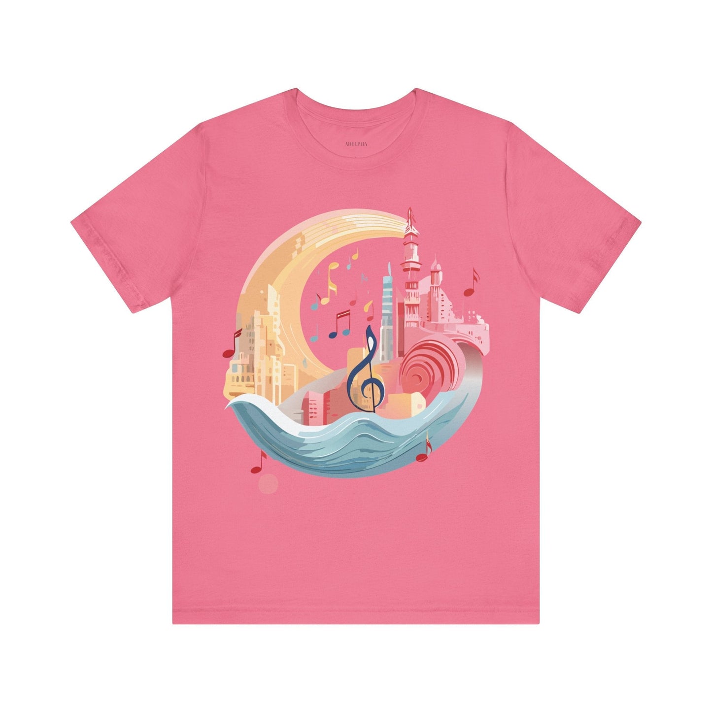 Music Graphic T Shirt Unisex Jersey Short Sleeve Art Design by Adelpha Vintage Inspired Tee