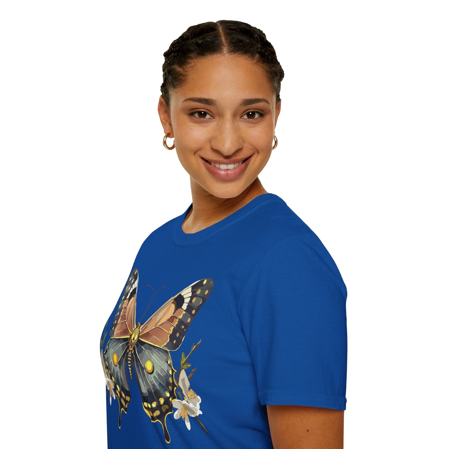 Butterfly Shirt Unisex Gildan Softstyle T Shirt Monarch Butterfly Tee 100 Percent Ring Spun Cotton