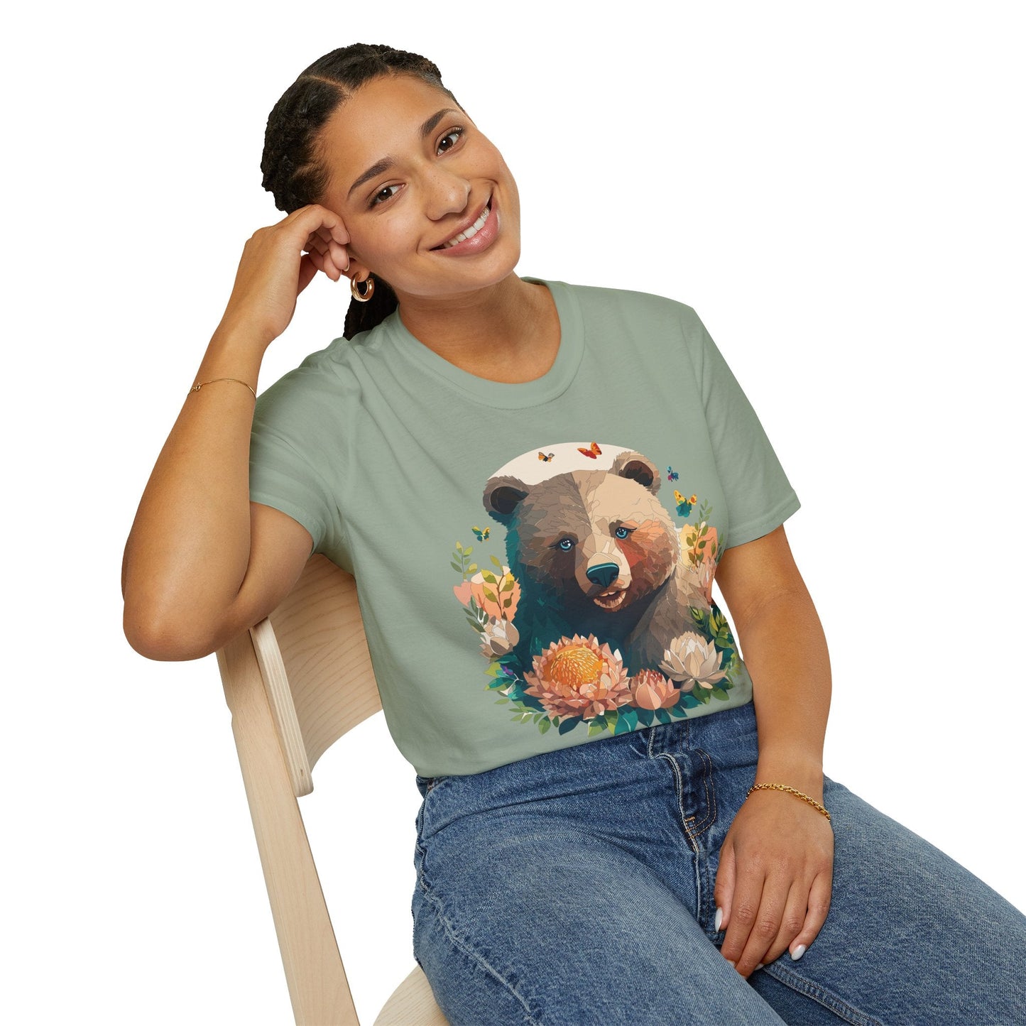 Bear T Shirt Unisex Teddy Bear Shirt Softstyle 100 Percent Ring Spun Cotton Tee Essentials