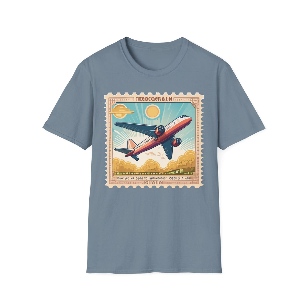 Vintage Airplane Poster T-Shirt | Retro Travel Aviation Art