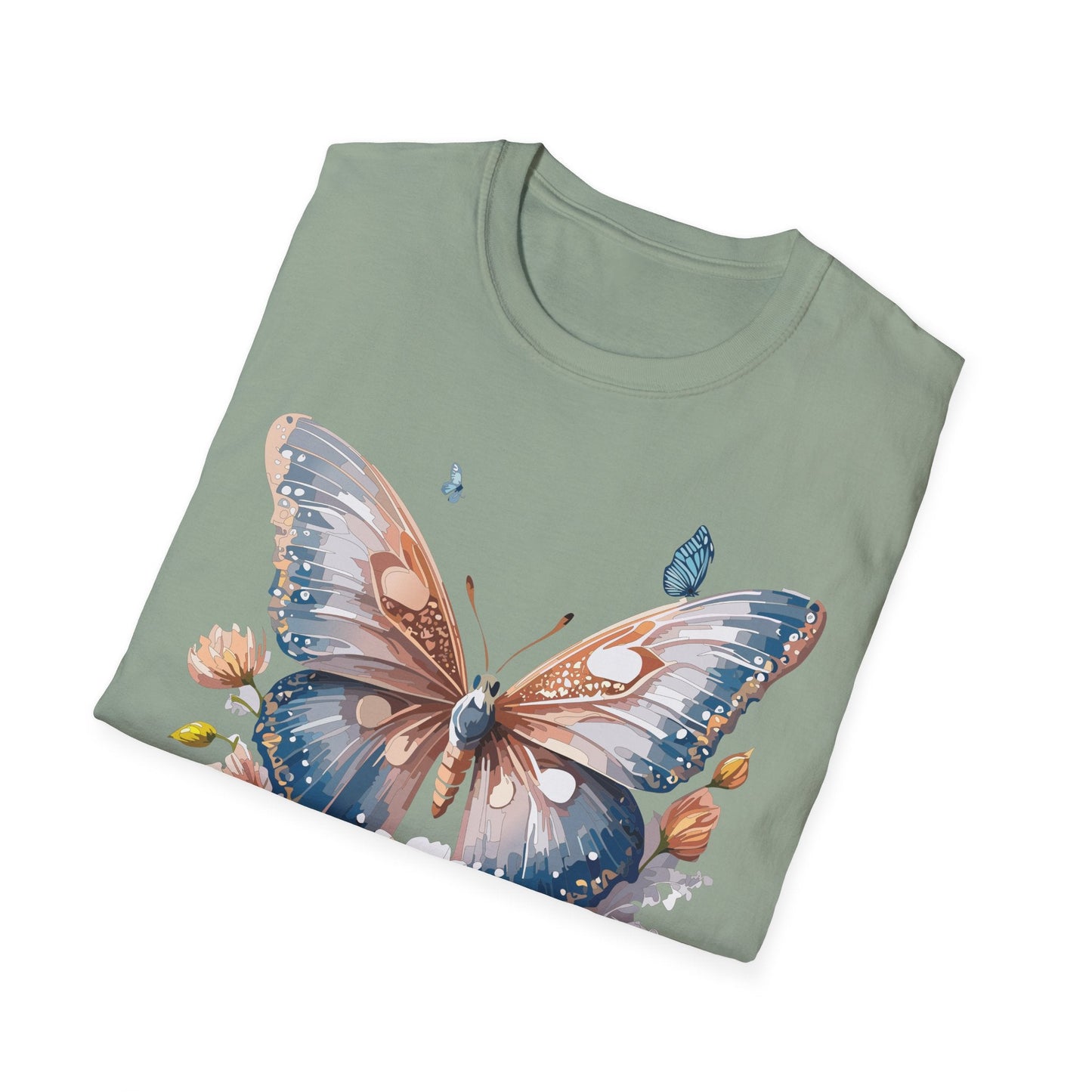 Butterfly Shirt Unisex Monarch Design Gildan 64000 Ring Spun Cotton Softstyle Tee For Comfort