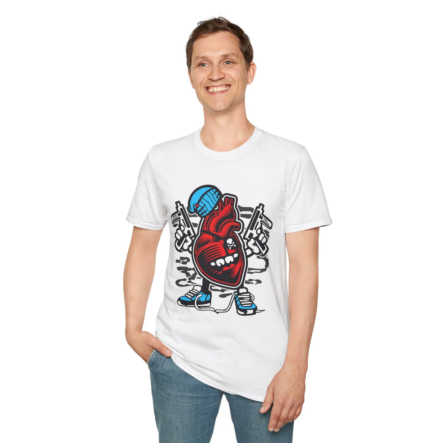 Unisex Cotton T-Shirt with Cartoon Graphic Design