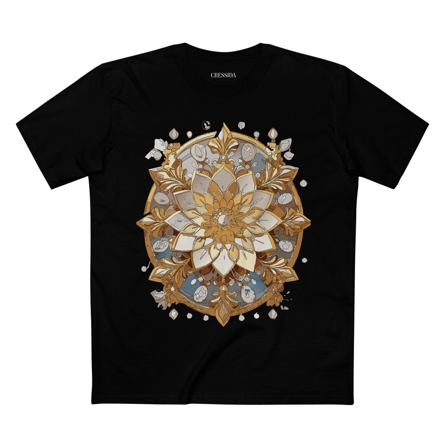 Floral Graphic T-Shirt Unisex 100 Cotton Art Design with Antique Flowers Tee 21