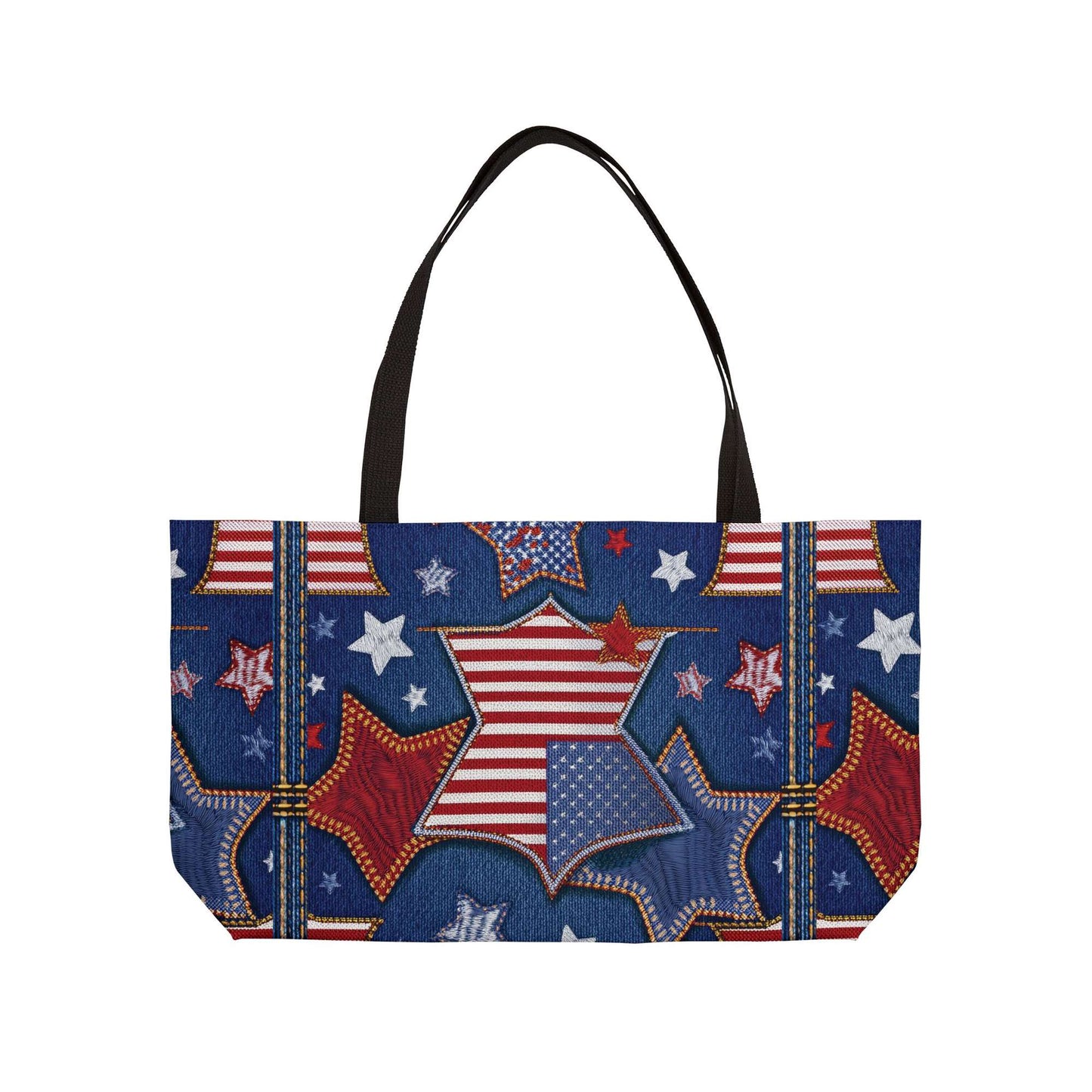 4th of July Denim Color Imitation Print Unisex  Yoga Bag  Spun Poly 24x13 Canvas Bag 58