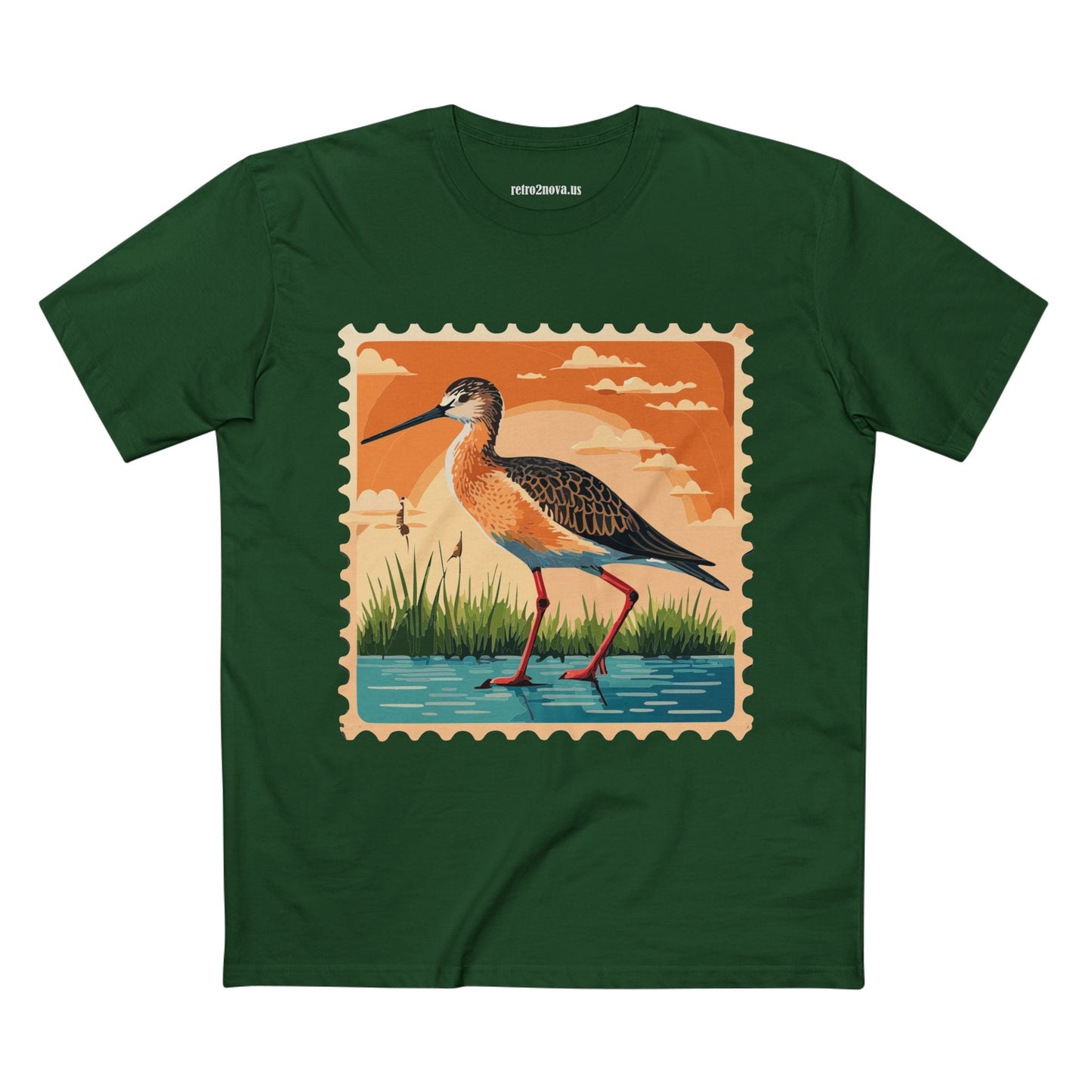 Stamp Shirt Postage Stamp Tee Unisex Premium Cotton Original Art Design Retro2Nova