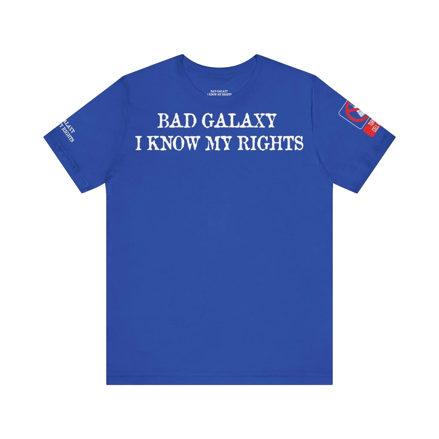 Red Stamp Tee Shirt 100 Percent Cotton From Bad Galaxy Eco Friendly Inks Made To Order In USA