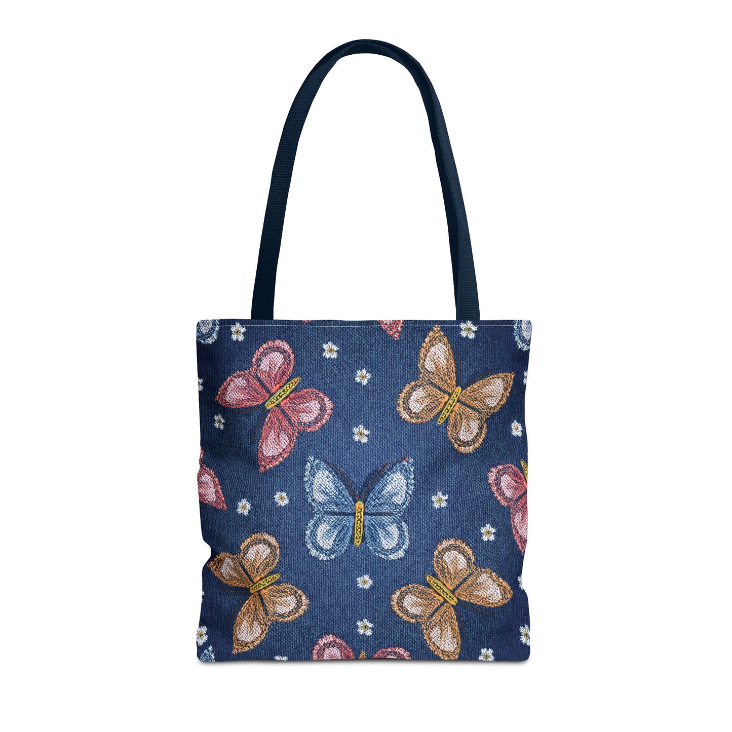 Denim Fabric Imitation Print Unisex Canvas Bag Poly Spun 3 Sizes Tote Bag 171