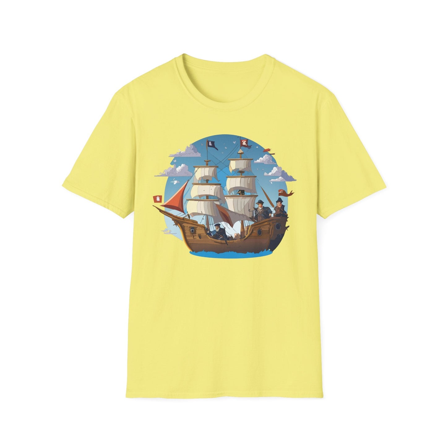 Ship T Shirts Frigate Vessel Tee Unisex Gildan Softstyle 64000 100 Percent Cotton