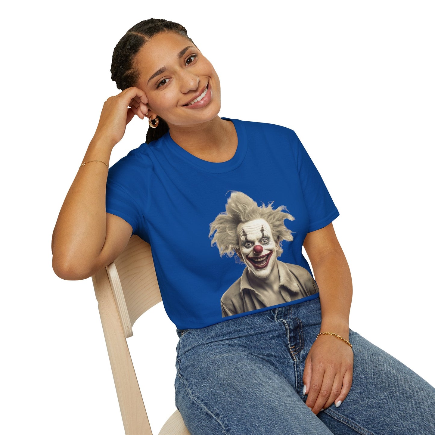 Clown Shirt Unisex T Shirt Funny Man Circus Shirt Scary Man Shirt Softstyle Gildan 64000
