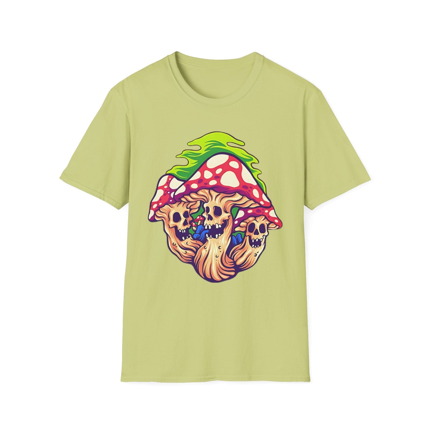Mashroom Tee Shirt Unisex Softstyle Gildan 64000 Cotton With Funny Mashroom Design