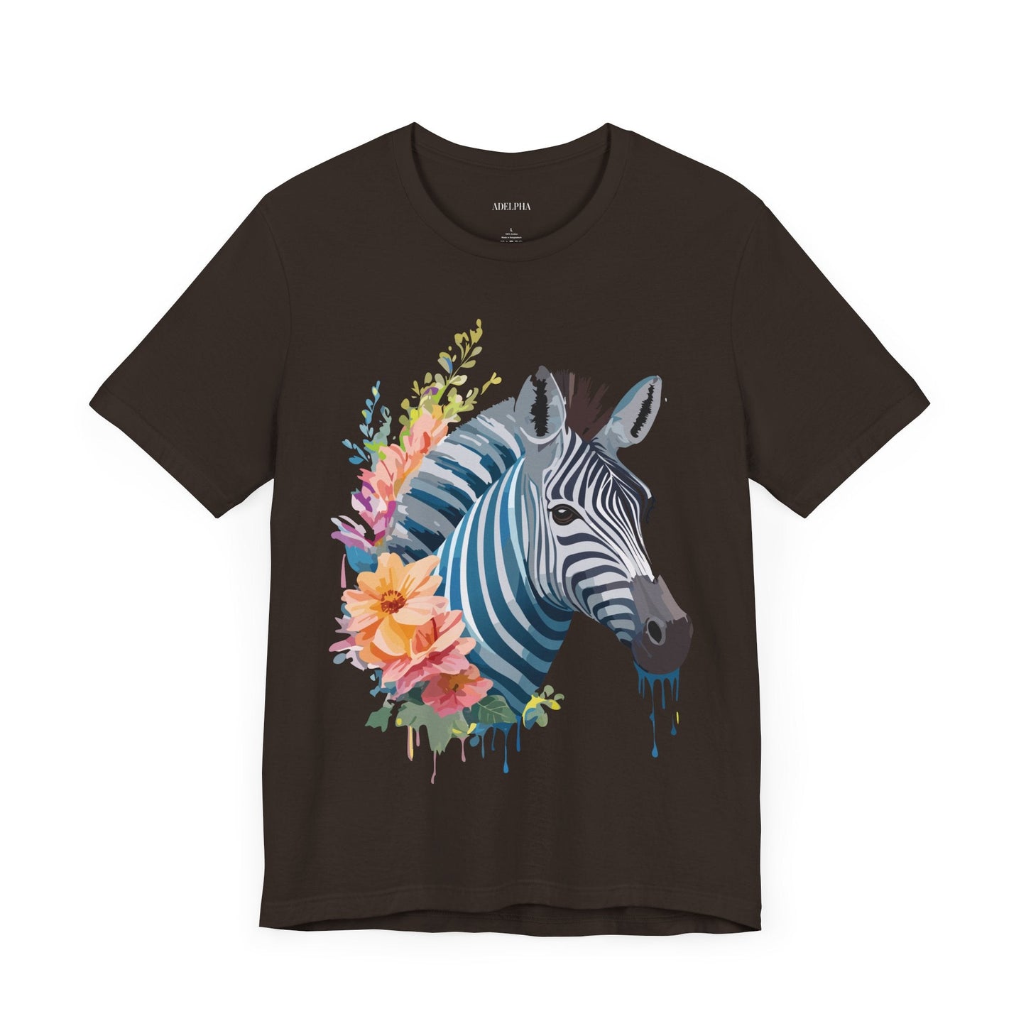 Zebra Graphic Unisex 100 Cotton Vintage Animal Art T-Shirt 2