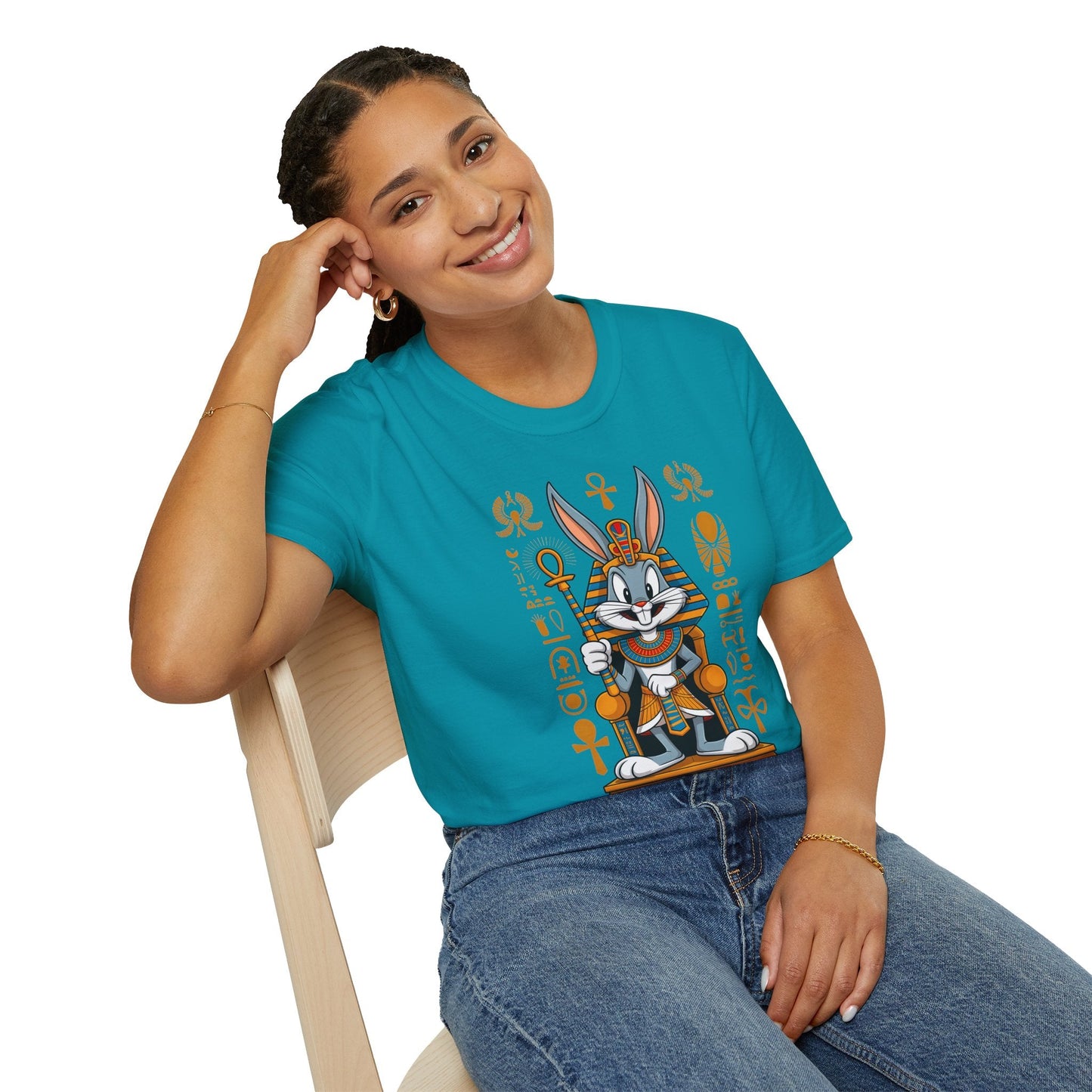 Bugs Bunny T Shirt Unisex Softstyle 64000 Cartoon Animation Tee Ring Spun Cotton