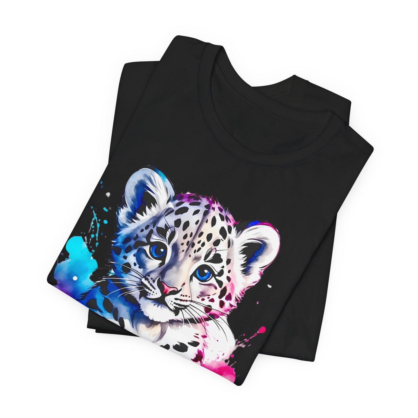 Baby Leopard Shirt, Cute Leopard Tee Shirt, Animal T-Shirt, Gepard Top, Animal Tees, Art Design T-Shirt, Graphic Tee