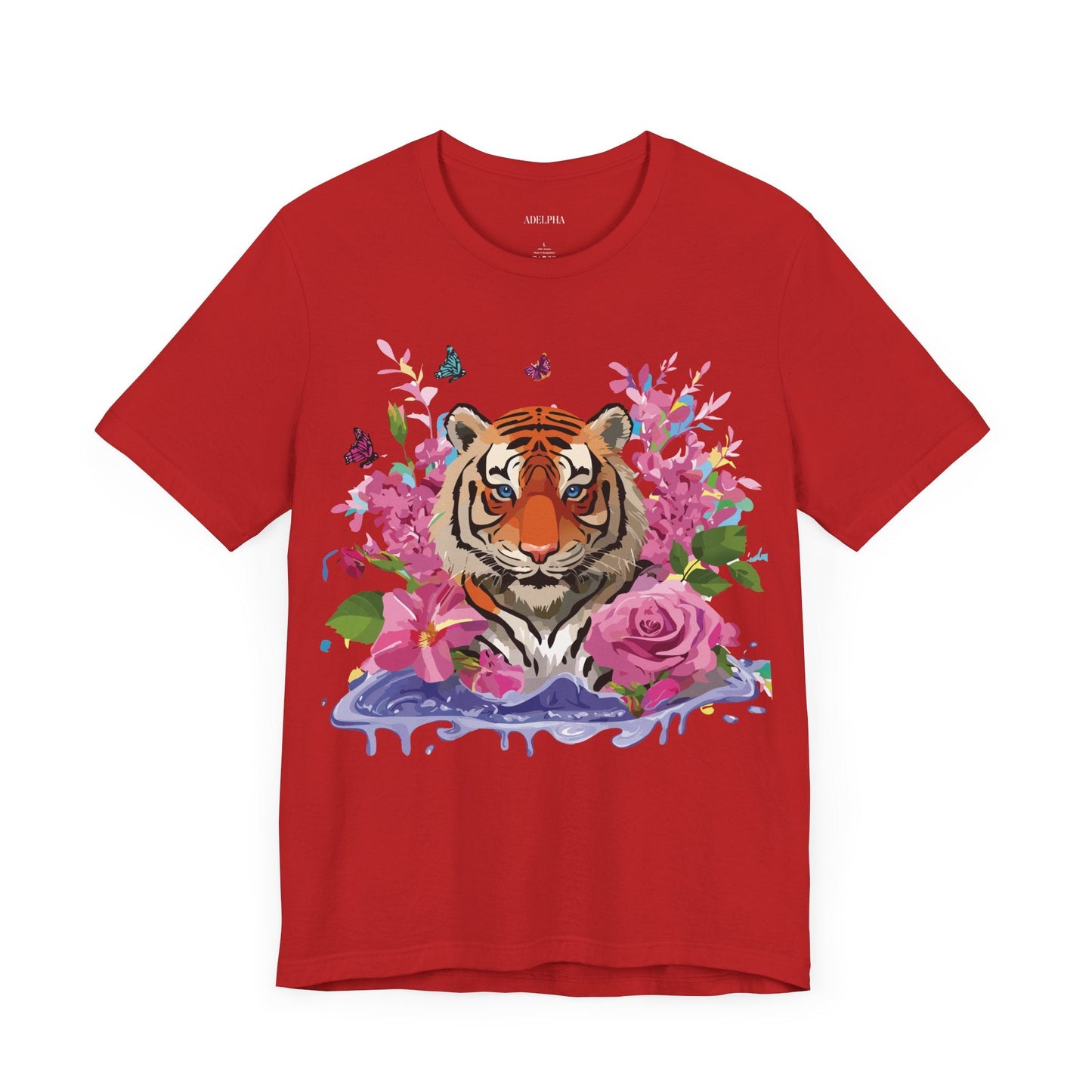Tiger Graphic Unisex 100 Cotton Vintage Art with Animal Tee 11