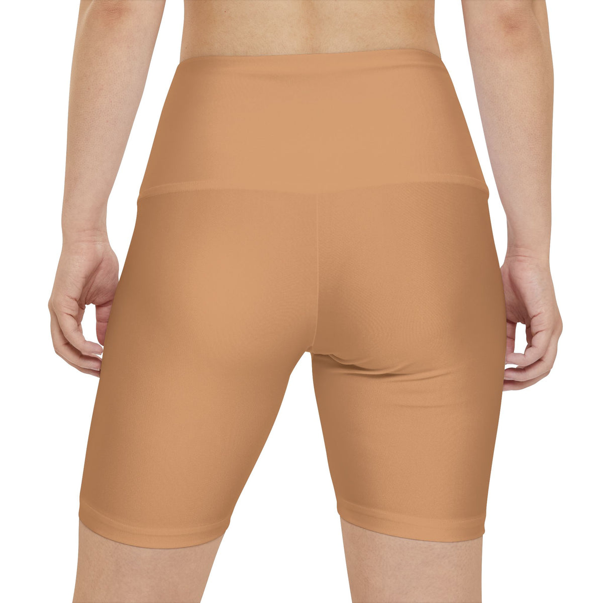 Light Bronze Women’s Workout Shorts — High-Waist Biker Shorts for Yoga, Running & Gym