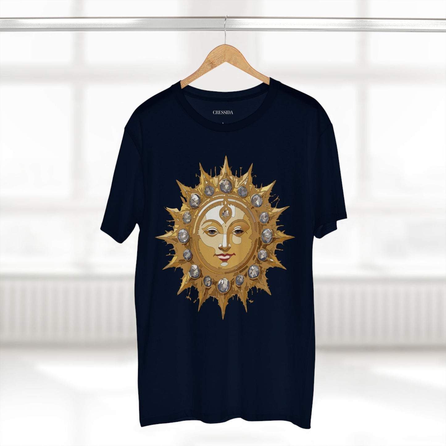 Gold Sun Graphic Unisex 100 Cotton T-Shirt with Golden Art Design 2