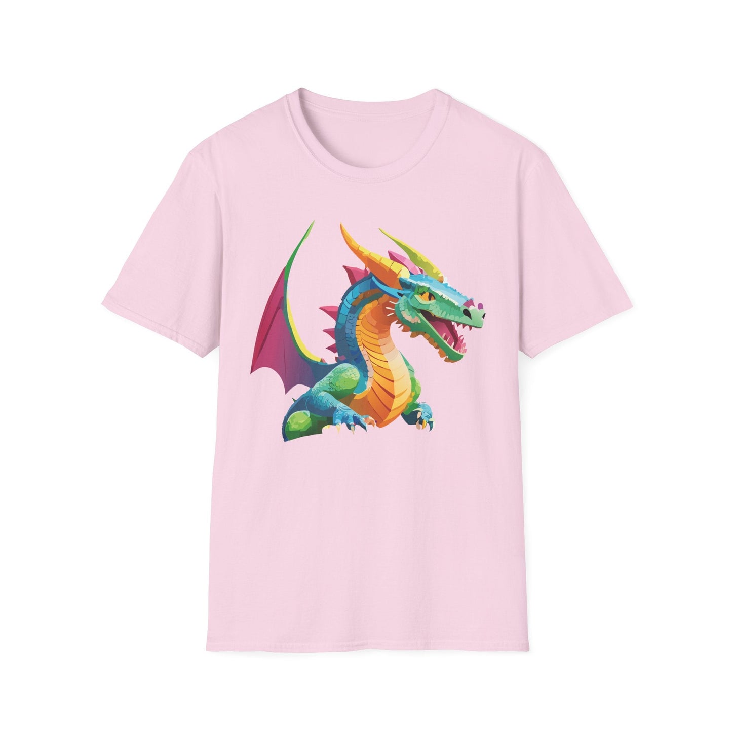 Unisex Dragon Graphic Tee Softstyle Short Sleeve T Shirt Made From Ring Spun Cotton