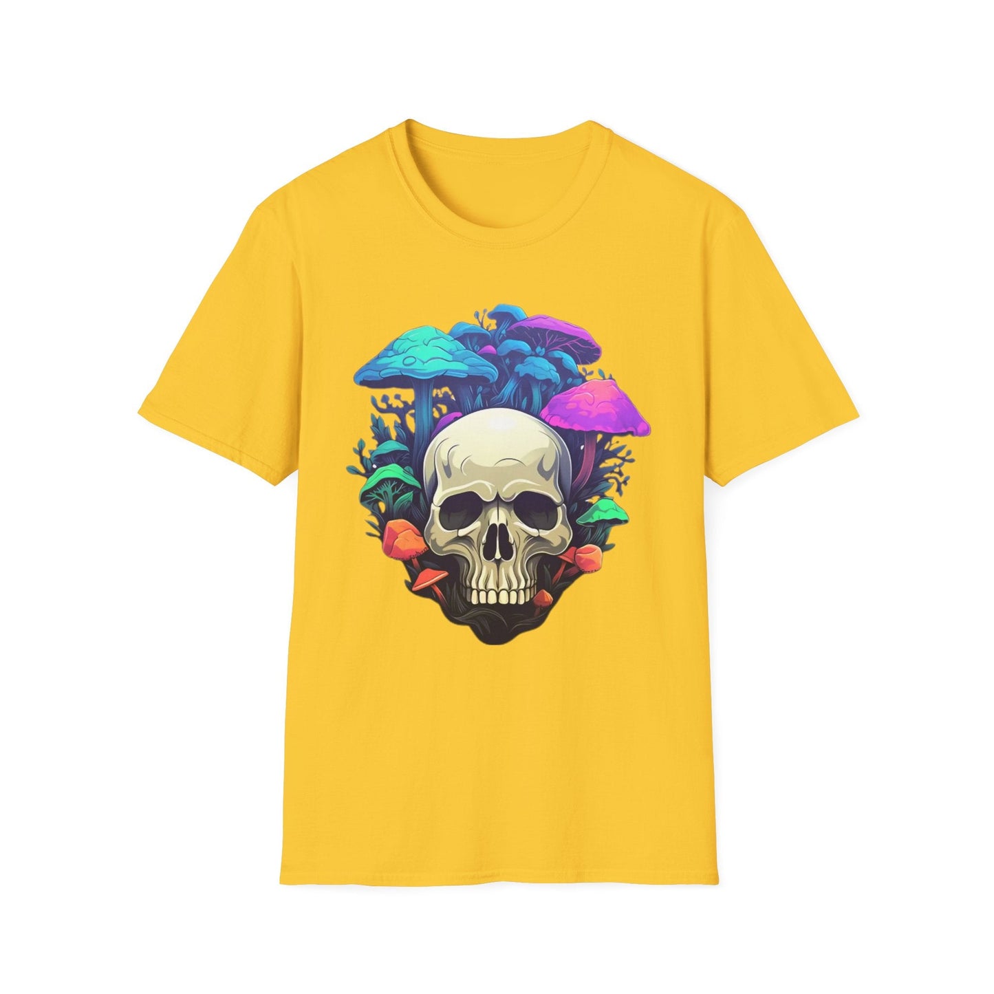 Unisex Skull Tee Shirt Short Sleeve Skeleton Design Gildan Softstyle Cotton Tee Shirt