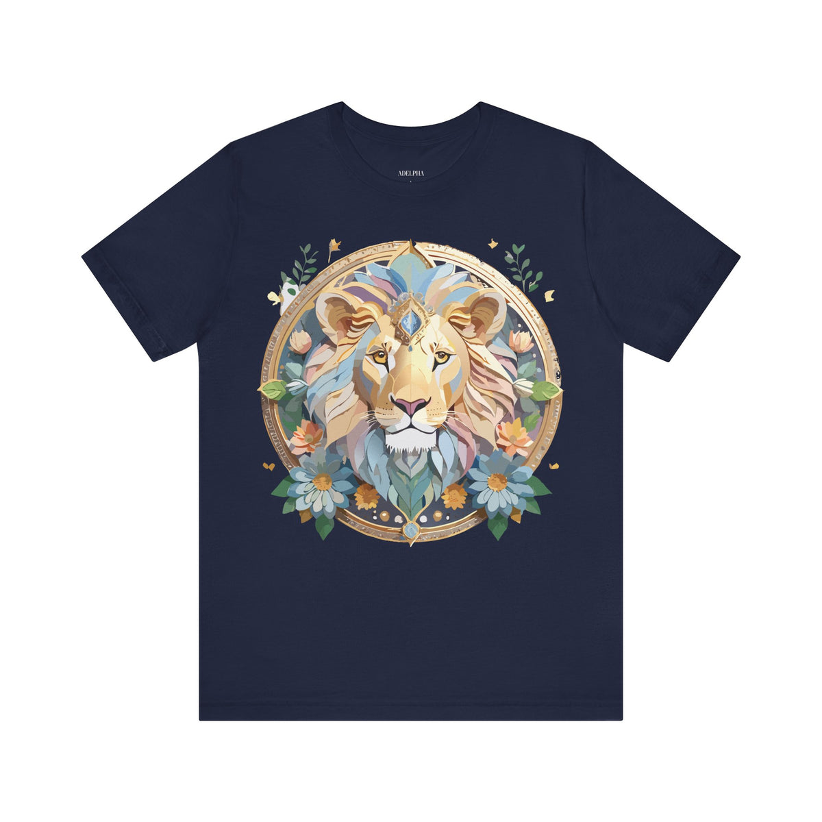 Medallion Graphic Unisex Cotton Bella+Canvas Tee with Floral Art Design m63