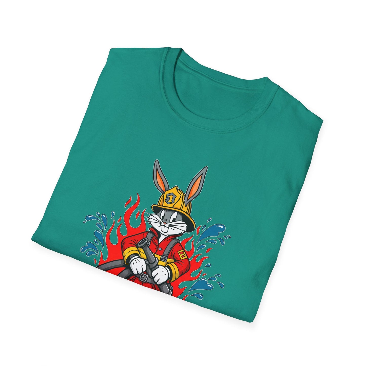 Cartoon Bunny Graphic Unisex Cotton Animal Animation Artwork Design Tee 42
