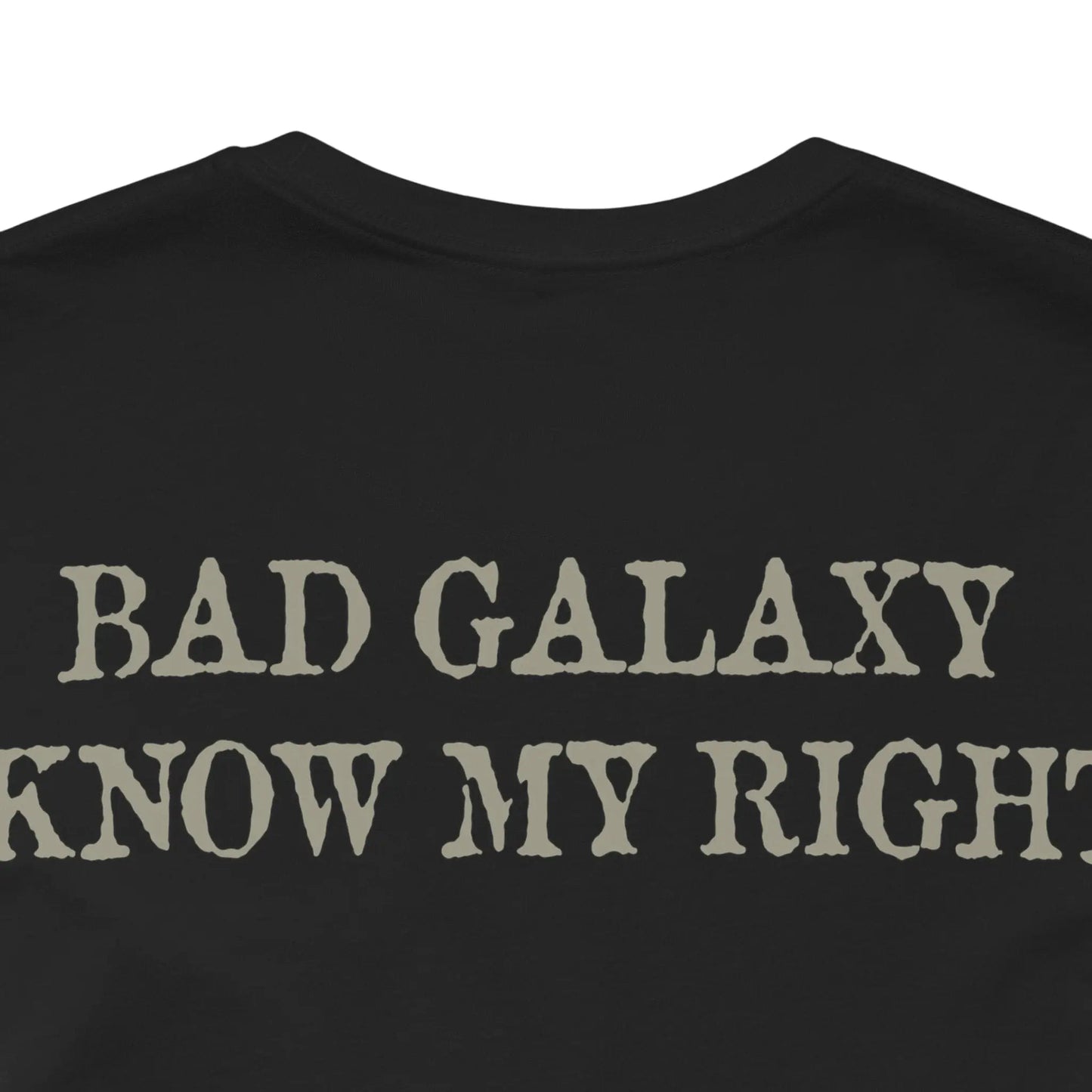 Bad Galaxy Skull T Shirt Made In USA 100 Percent Cotton Eco Friendly Inks Durable Stitching