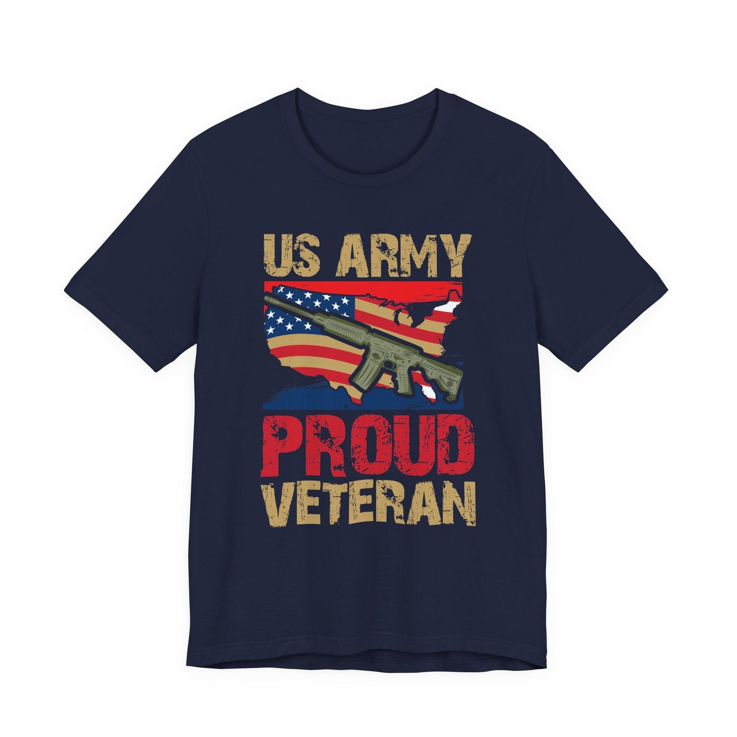 Army Veteran Patriotic Graphic Design Unisex Cotton T-Shirt v17