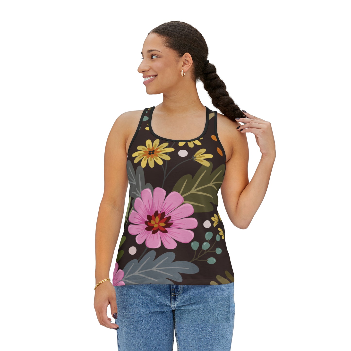 Camiseta de tirantes de verano con estampados florales